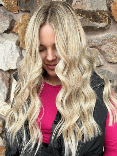 Blonde Wavy Long Student Work