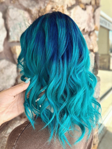 Blue Coloring Hair Student Work
