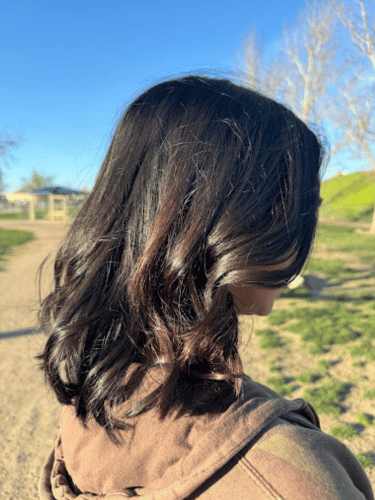 Dark Short Wavy Hair Student Work